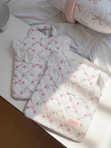 1 件粉色花卉图案平板电脑包 11 英寸电脑包，彩色可爱保护套小包文件袋笔记本电脑内胆包电脑手提包 11 英寸便携式桌包适用于 Mac Book ASUS 平板电脑手提包保护套 9-11 英寸兼容 iPad Air 4 Pro 11 Mini 5 iPad 保护套兼容三星防震袋包返校学校用品包适用于学校工作笔记本电脑包女士 Mac Book 保护套