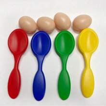 1 Set Easter Egg Balancing Spoon Amusing Sports Egg Tray Balancing Spoon Balancing Race Game
