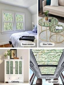 1Roll Window Privacy Film Window Film 3D No Glue Glass Sticker For Glass Door Home And Office Heat Control Anti UV Room Decor Home Decor Wall Decor Wall Stickers Stickers Wall Sticker - Multicolor - View 6