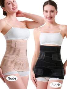 2 件/套腹部束带，包括腰部训练器 + 骨盆带，可调节钩环腰带，M-XXL - 彩色 - 查看 2