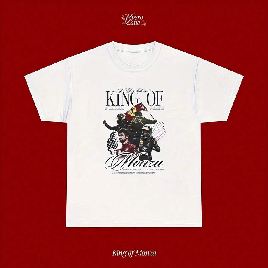 Camisa Rey De Monza De Apéro Lane Charles Leclerc220G Pure Cotton T-Shirt - A Gift For That Special Meone, Enjoy The Summer Sunshine And Warmth, The Perfect Birthday, Vaine's Day, Or Day Gifttops For Wo, Clothes Wo,Vintage,Vintage Clothes Wo,Cotton,Summer Clothes Wo,Summer Tops Wo, Mujer, For Wo,Cute,Goth,Inawly,Red White And Blue,Camia,Ry,Ing,Graphics Woman T Shirts,Retro,Embroidered,Casual,Tops,Graphic S,Graphic S Wo,Musera,Beach,S - White - View 1