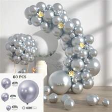 100pcs Plain Solid Color Balloon Set, Balloon Chain, Birthday Party, Wedding, Anniversary, Bachelor Party, Bachelorette Party, Graduation, Back To School, Housewarming, Retirement Party, Halloween, Christmas, New Year, Wedding Decoration Balloon Set