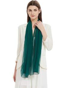 2025PANTONIGHT Long Chiffon Sheer Scarf For Womens - 712 Green - View 1