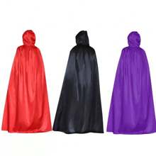 1 Stück Polyester Karnevalsthema Umhang - Unisex bodenlanger Kapuzenumhang, geeignet für Halloween, Weihnachten, Ostern, Thanksgiving, Geburtstagspartys - Cosplay und Party Kostümzubehör, ohne Federn, nicht elektrisch