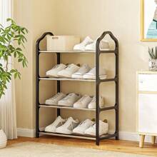 1pc 4 Tier Shoe Rack Organizer - Free-Standing Shoe Storage Cabinet For Closet, Front Door Entrance, And Entryway - Easy To Install And Space Saving