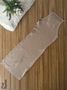 Women Short Dresses - Beige - View 2