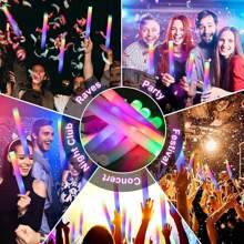 42PCS Foam Glow Stick, 3 Kinds Of Flash Mode Suitable, Glow Party Supplies, Suitable For Wedding Parties, Music Carnival, Birthday, Valentine's Day Party And Other Festive Atmosphere Decoration