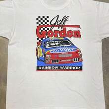 Camiseta de algodón puro de talla grande 220G con el diseño vintage de la Copa Winston de Jeff Gordon de 1994 - Un regalo para esa persona especial, disfruta del sol y el calor del verano, el regalo perfecto para cumpleaños, Día de San Valentín u otro día - Blanco - Ver 1