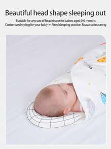 1 buc. Pătură de bumbac, potrivită pentru bebeluși cu vârsta de 0-2 luni, dublu strat din bumbac pur, primăvară/toamnă/iarnă, sac de dormit anti-vânt pentru nou-născuți, ușoară