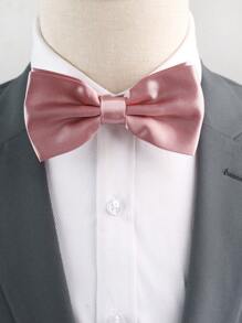 1 pièce Nœud papillon polyvalent de couleur unie pour hommes, convenant pour un usage quotidien, des mariages, des fêtes et des activités professionnelles