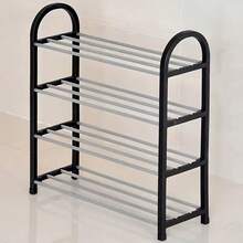 Multi Layer Shoe Rack, Single Row Vertical Shoe Cabinet, Stackable Metal Shoe Tower, Black Shoe Rack, Suitable For Foyer Cabinets, Bedrooms, Corridors, Terraces - màu đen - Xem 4