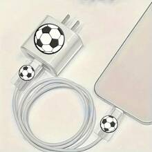 Football Pattern Data Cable Protective Sleeve Compatible With Apple Charging Cable, Anti-Breaking Cable Protector, Charger Accessories, Phone Accessories