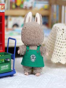 (الملابس فقط) ملابس دمية قطعة واحدة من القماش المخملي 15/17 سم ، فستان حفلة ، بذلة شتوية - دمية تلبيس الملابس - مشاهدة 3