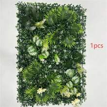 1/2片人造植物草墙板，黄杨木栅栏，仿真苔藓，适用于室内/室外花园、露台、店铺背景装饰 - 悬挂式草背景，是家居、花园、派对、婚礼装饰的理想之选 - 彩色 - 查看 11