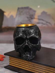 1pc Halloween Skull Design Backflow Incense Burner, Halloween Party Scene Decor Ornament Home Decor Halloween Decor Fall Decor Room Decor