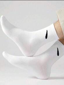 10 Pairs Of Men's Breathable Sports Socks, Fashionable Letter Printed High Stretch Outdoor Running Socks, Comfortable, Breathable, Anti-Smelling And Antibacterial Socks Are Suitable For Everyday Life Men's Sports Socks - Breathable Moisture-Wicking Athletic Socks For Running, Gym, Basketball - Non-Slip Cushioned Crew Socks (Pack Of 6), Fall Socks - A - View 9