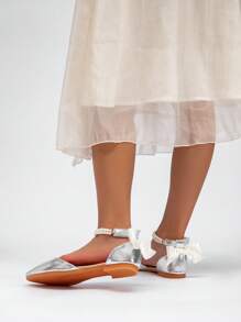 New Summer Butterfly Flower Flat Sandals, Girl/Girls Breathable Hollow Out Flat Shoes
