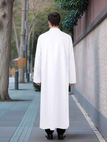 Men's High-End Casual Traditional Arabian Robe, Made Of Comfortable And Breathable Fabric, Suitable For Eid Al Fitr, Weddings, And Daily Wear In Various Sizes And Colors