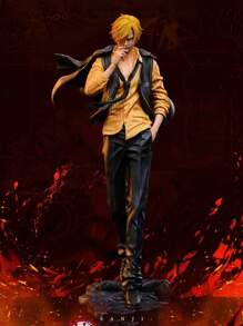ONE PIECE 1 pièce de figurine ONE PIECE Anime Sanji en cape de 22 cm/8,66 pouces, figurine d'action Nika GEAR5, figurine PVC pour décoration de pièce, collection pour adulte, modèle de poupée, jouets, cadeaux de Noël et Halloween