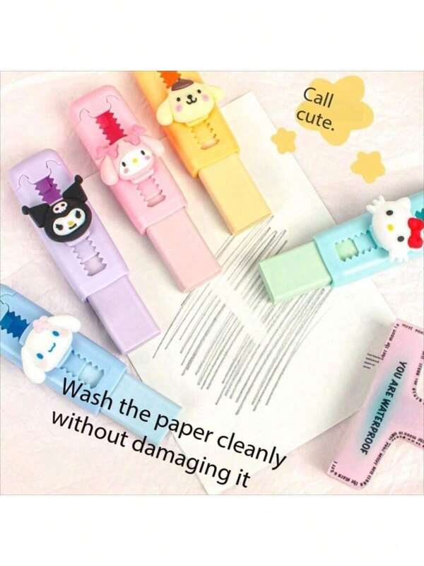 Sanrio 1pc Sanrio Expandable Cartoon Eraser, Cute & Mess-Free, Student Learning Supply,School Supplies,Back To School