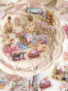 CANDY POETRY 1 包 30 张 INS 风格生活计划贴纸，创意美学贴纸，DIY 装饰工艺用品，节日礼物，个性化剪贴簿，学校文具，学校用品，返校 - 綠色 - 查看 2