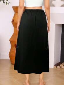 Women's Elegant Slip Skirt, Comfortable Smooth Fabric Lining, Suitable For Underskirt Under Dresses