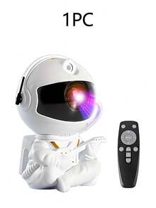 宇航员主题 LED 夜灯投影仪，可调节星空投影，遥控器，USB 供电，独立设计，适用于卧室和客厅装饰，太空房间装饰