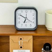 RUISUNG 1pc 3-Inch Simple Cartoon Plastic Alarm Clock, Silent Movement, No Ticking Sound, Powered By AA Battery (Not Included), Home Decor, Bedroom, Office, Living Room, Desk Decoration, Silent Alarm Clock Suitable For Students/Elderly/Men/Women, Back To School, Christmas, Birthday Gift For Girlfriend And Mom, Bedroom Alarm Clock, Office Desk Accessory, Modern Clock Design, Durable Plastic Frame School Decor School Surprise Dormitory Decor Room Decor School Supplies - Multicolor - View 7