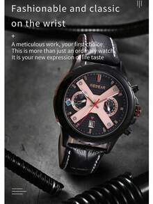 Customized Engraved Walnut Wood Watch, Boyfriend/Husband/Fiance Personalized Wooden Watch, Suitable For Birthday, Anniversary, Special Occasion