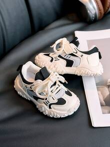 Sepatu Atletik Bayi Kasual untuk Aktivitas Luar Ruangan, Sepatu Sneaker Serbaguna untuk Balita di Musim Semi dan Gugur - Hitam dan Putih - View 3