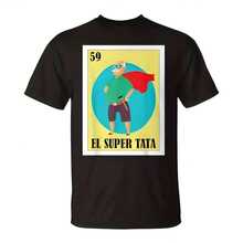 Camiseta pesada de 220g 100% algodón de El Tata el abuelo mexicano. Ideal para viajes diarios, trabajo al aire libre, sesiones de gimnasio o fines de semana relajados. Prendas vintage, tops casuales, ropa de verano, ropa gótica, ropa retro, moda coreana y camisas para mujer - Negro - Ver 1