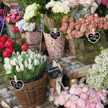 50pcs Hanging Wooden Blackboard Message Clips, Price Tags, Heart Shaped, For DIY Crafts, Weddings, Events, Retail Stores, Strong Sturdy Construction, School Supplies,Back To School