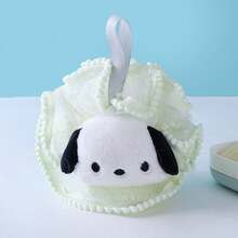 Sanrio 1pc Cartoon Quirky Cotton Ball Bath Sponge, Polka Dot Fringe Shower Pouf, Cute Bubble Bath Scrubber Cleaning Tool - Multicolor - View 8
