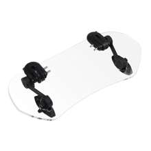 Motorcycle Extension Windshield Clear Adjustable Clip On Wind Deflector Spoiler