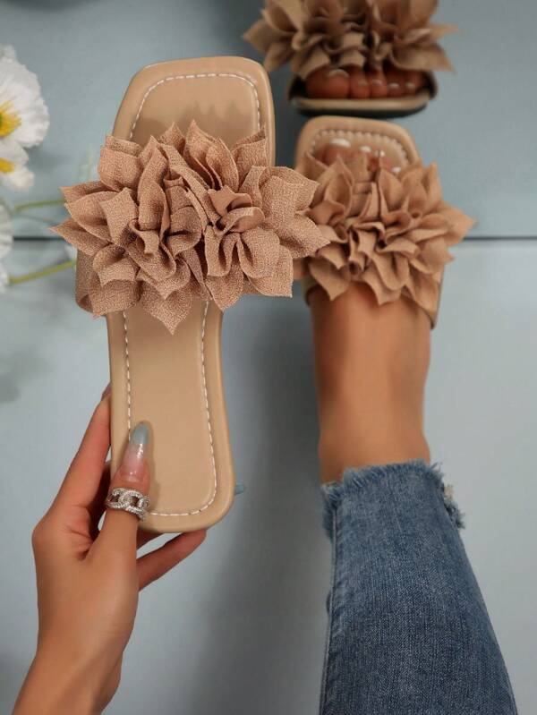 Sandalias planas con decoración de lazo para mujer, chanclas ligeras de verano, calzado de playa antideslizante para damas, cómodas zapatillas de interior/exterior para damas con cierre deslizante