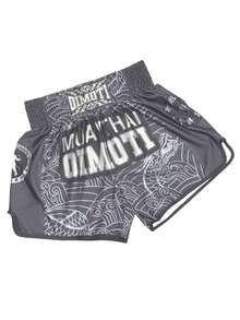 Men's Breathable, Comfortable & Muay Thai Print Shorts, Spring & Summer - Grey - View 8