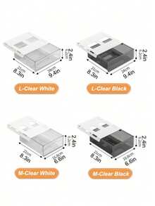 1 hộp đựng đồ dưới bàn - Hộp lưu trữ ẩn có nhiều ngăn, nhựa PET bền tiết kiệm nước, có thể đứng riêng hoặc gắn tường để sắp xếp đồ dùng trên bàn làm việc ở văn phòng và học sinh, đồ dùng và phụ kiện cho bàn làm việc ở văn phòng - Nhiều màu - Xem 3