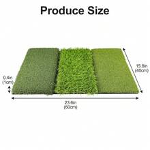 With 3 Surfaces Golf Practice Mat 3 Turf Golf Hitting Mat For Training Practice Mats For Indoor And Outdoor - 綠色 - 查看 2