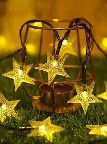 1 Set 100 LED Solar Powered Fairy Lights With 600mAh Rechargeable Battery, Metal & Plastic, Suitable For Wedding, Birthday, Anniversary, Graduation Ceremony Decoration, Mother's Day, Camping, Thanksgiving, Valentine's Day & Multi-Purpose Holiday Lighting