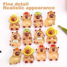10/20/30 piezas Capibaras, Figuras de animales de resina, Mini Capibara, Figuras miniatura de Capibara luminosas de resina, perfectos para decorar tu escritorio, mesa, mini jardín o como regalo para amigos.
