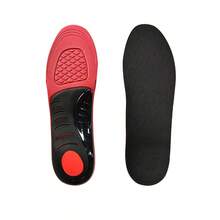1 Par de plantillas de soporte de arco EVA - Absorción de impactos, insertos deportivos cómodos con diseño texturizado rojo y negro, capacidad de carga de talla grande de 210 libras para zapatillas, botas - Perfecto para correr, senderismo, zapatos de trabajo, plantillas, soporte atlético | Diseño ergonómico | Aislamiento de plantilla EVA - Rojo - Ver 2