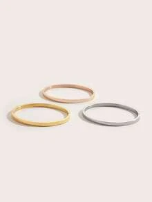1套/3件不锈钢简约多色手链套装 - 彩色 - 查看 2