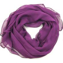 2025PANTONIGHT Long Chiffon Sheer Scarf For Womens - Purple 077 - View 5
