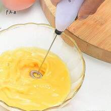 1 Piece Mini Portable Blender Coffee Milk Frother Whisk Foamer Battery Powered - Hijau - View 6