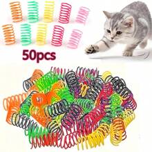 8/50pcs/Set Durable Interactive Toy Set For Cats And Dogs, Essential For Spring Entertainment, Scratch & Bite Resistant Pet Toys [Random Color Delivery]
