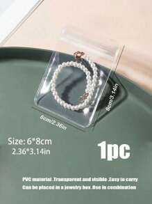 1pc Minimalist Jewelry Box, Portable PU Material Jewelry Case, Summer Travel Jewelry Storage Box, Mini Jewelry Organizer Box For Earrings, Necklaces, Rings, Jewelry Display And Storage, Large Capacity Jewelry Holder, Suitable For Earrings, Rings, Necklaces, Bracelets, Nail Art, Gifts For Mother's Day, Christmas, Halloween, Women For Women Storage Organizer Travel Essentials Back To School Dormitory Storage