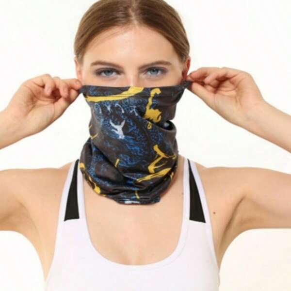 1pc Outdoor Cycling Face Mask, Ice Silk Neck Gaiter Scarf, Sun Protection Face Bandana, Mountain Bike Riding Headband