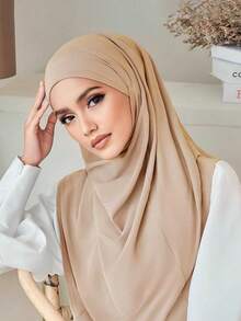 1 件 L 码女士易穿粘胶纤维头巾，即时头巾日常帽子面纱衣服 - 彩色 - 查看 31