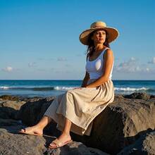 Slides Sandals Women Basic Slip On Flat Sandals Open Toe Comfort Beach Sandals Slippers Casual Dressy Summer - 駱駝 - 查看 3