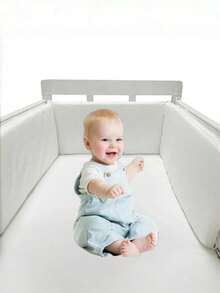 1 件婴儿和儿童床护栏，4 季婴儿床保险杠，幼儿床护栏，可拆卸和可清洗防护围栏，送给女孩和男孩的绝佳礼物